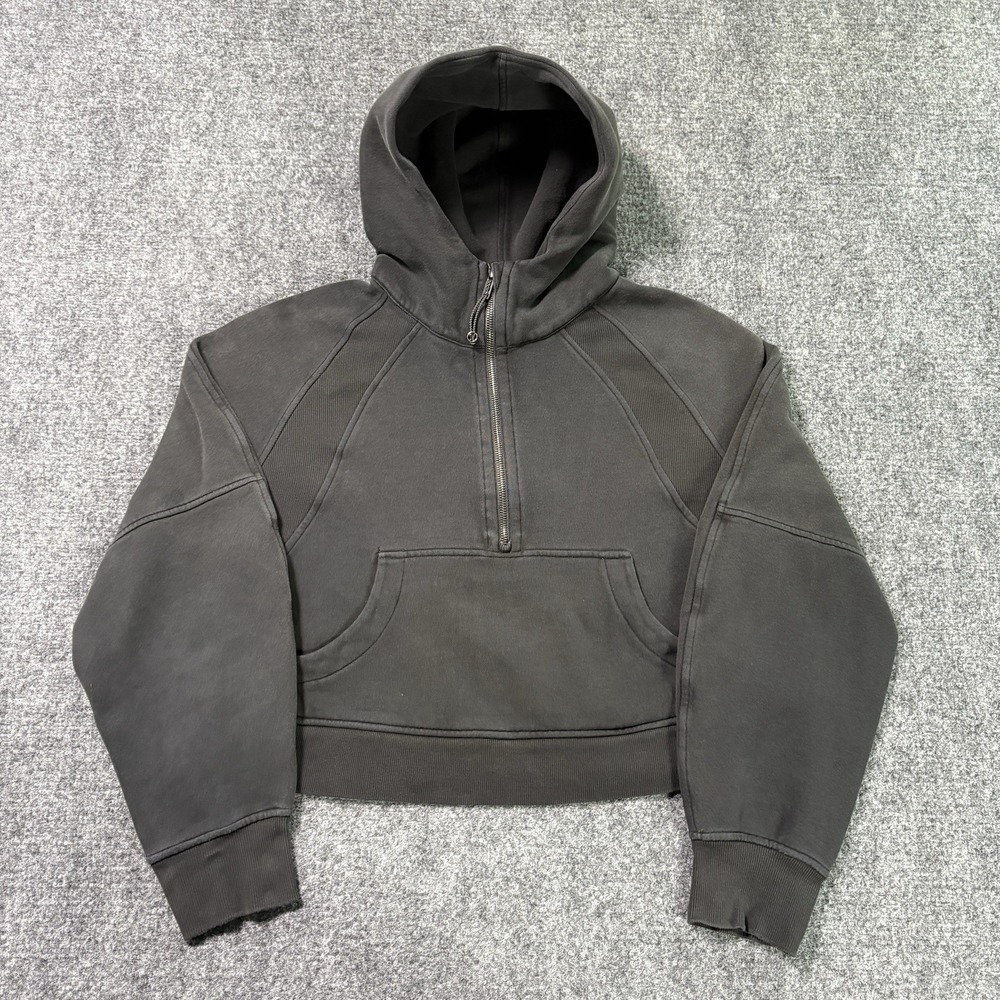 Lululemon Oversized Scuba Hoodie Women's Medium/Large Black Half Zip Sweatshirt